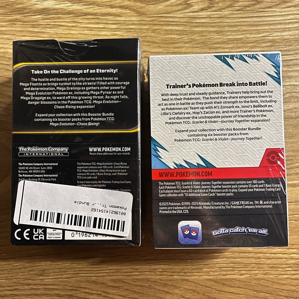 Pokemon Mega Evolution Chaos Rising/Scarlet & Violet 9 Journey Together Boosters - Picture 3 of 5